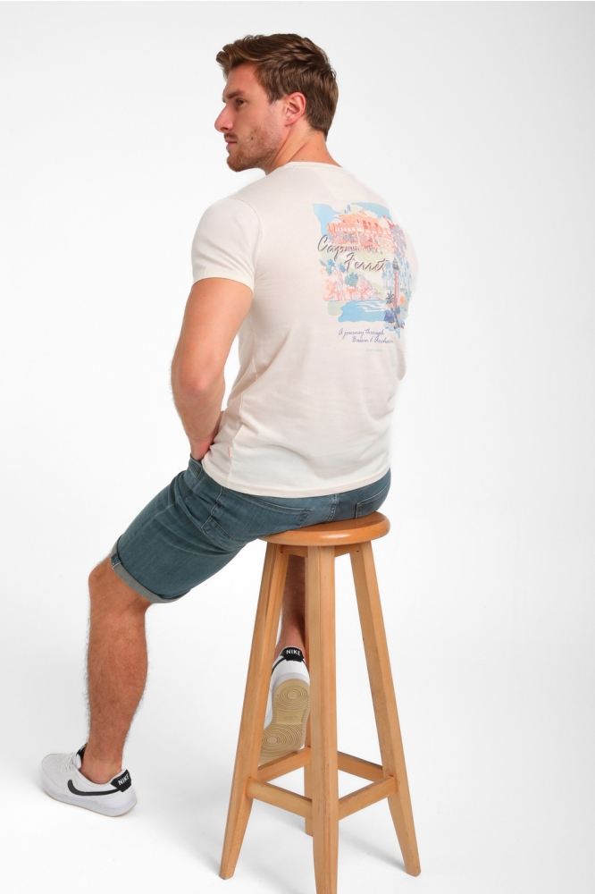 T SHIRT MET BACKPRINT 155912 SAND